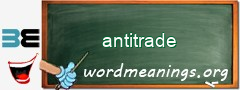 WordMeaning blackboard for antitrade